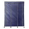 Vestidor de Tela con Cremallera y Ruedas  170x125x45cm, 6 compartimentos, 3 puertas, 2 roperos - Estilo Actual y Máxima Funcionalidad