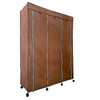 Vestidor de Tela con Cremallera y Ruedas  170x125x45cm, 6 compartimentos, 3 puertas, 2 roperos - Estilo Actual y Máxima Funcionalidad