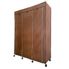 Vestidor de Tela con Cremallera y Ruedas  170x125x45cm, 6 compartimentos, 3 puertas, 2 roperos - Estilo Actual y Máxima Funcionalidad
