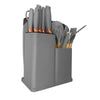 Set de Utensilios de Silicona y Madera 19 Piezas Nyana Home con Cuchillos y Tabla de Cortar - Diseño Moderno y Funcionalidad Extra - Paudan