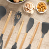 Set de Utensilios de Silicona y Madera 19 Piezas Nyana Home con Cuchillos y Tabla de Cortar - Diseño Moderno y Funcionalidad Extra
