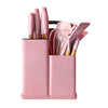 Set de Utensilios de Silicona y Madera 19 Piezas Nyana Home con Cuchillos y Tabla de Cortar - Diseño Moderno y Funcionalidad Extra - Paudan