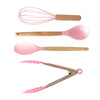 Set de Utensilios de Silicona y Madera 19 Piezas Nyana Home con Cuchillos y Tabla de Cortar - Diseño Moderno y Funcionalidad Extra - Paudan