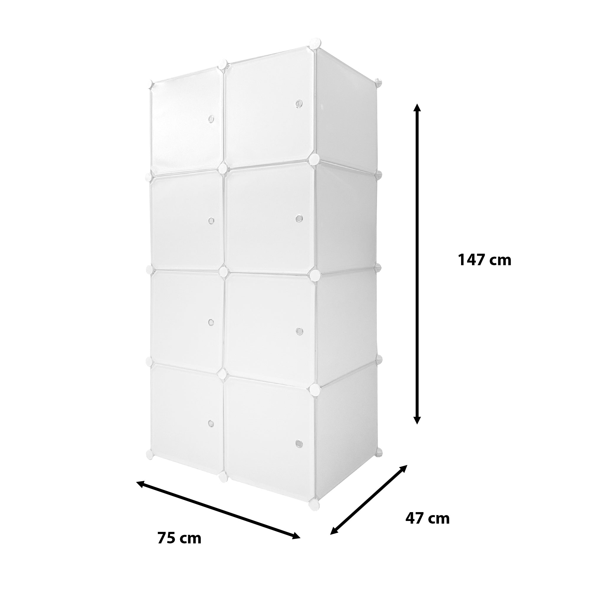 Armario Vestidor Cube Personalizable Boxed Simply Nyana Home 8 Cubos/Puertas 147x75x47cm - Nyana Store