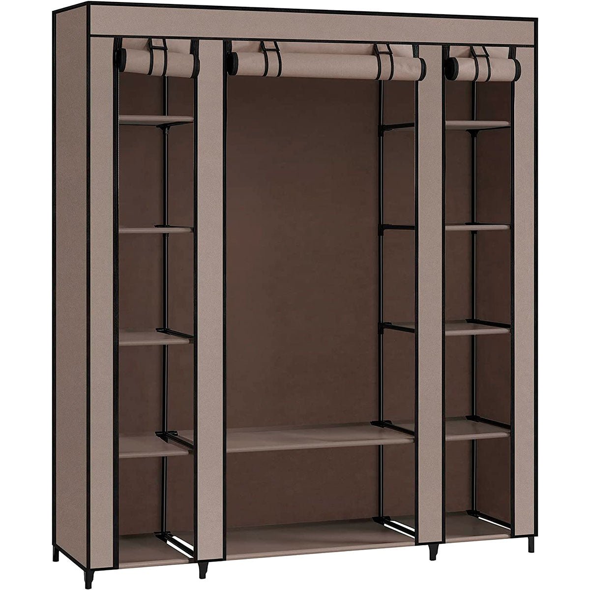 Armario Vestidor de Tela 170x150x45 cm - Diseño Moderno y Funcionalidad Extra - Paudan