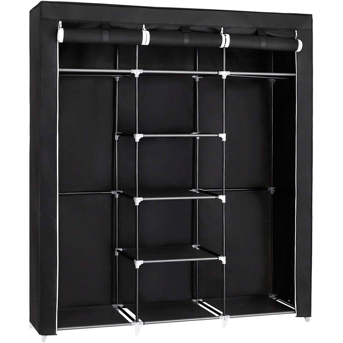 Armario Vestidor de Tela 170x150x45 cm - Diseño Moderno y Funcionalidad Extra - Paudan