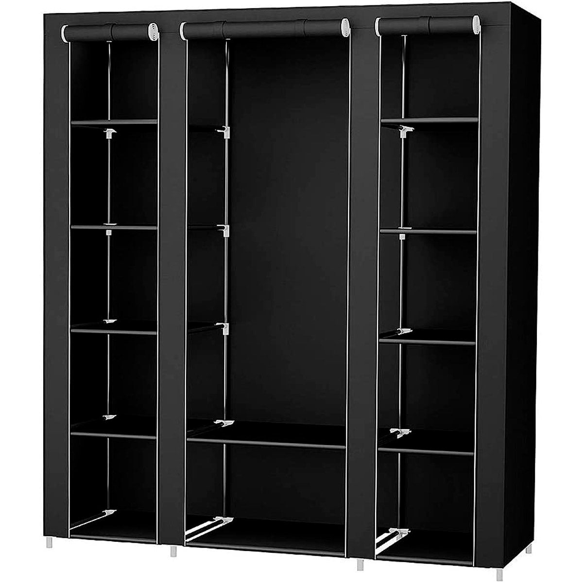 Armario Vestidor de Tela 170x150x45 cm - Diseño Moderno y Funcionalidad Extra - Paudan