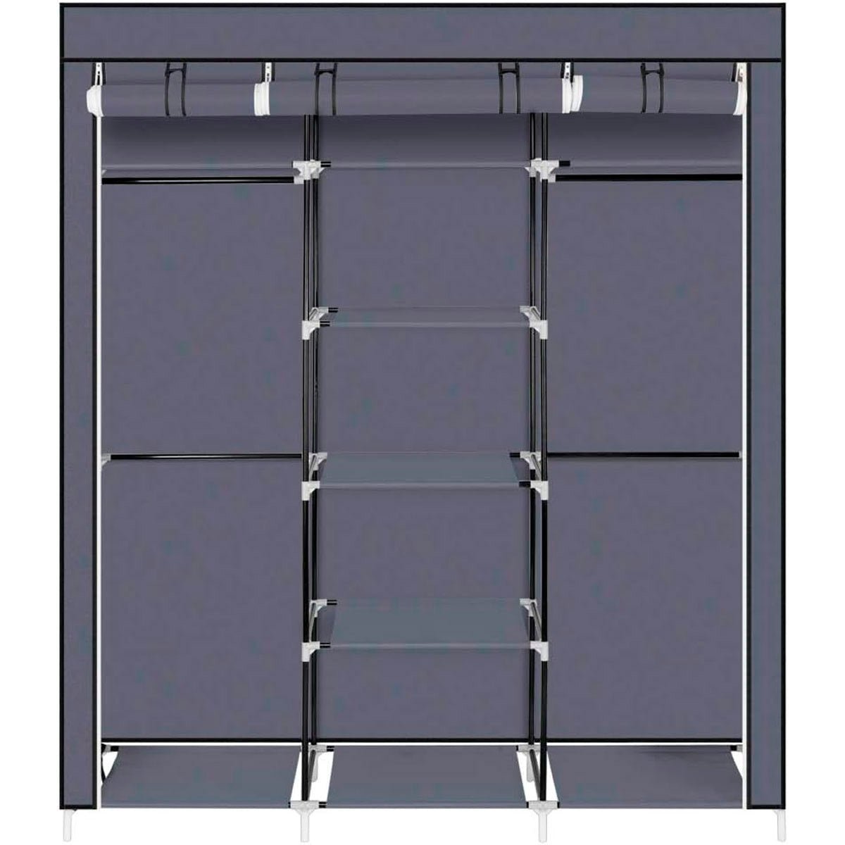 Armario Vestidor de Tela 170x150x45 cm - Diseño Moderno y Funcionalidad Extra - Paudan