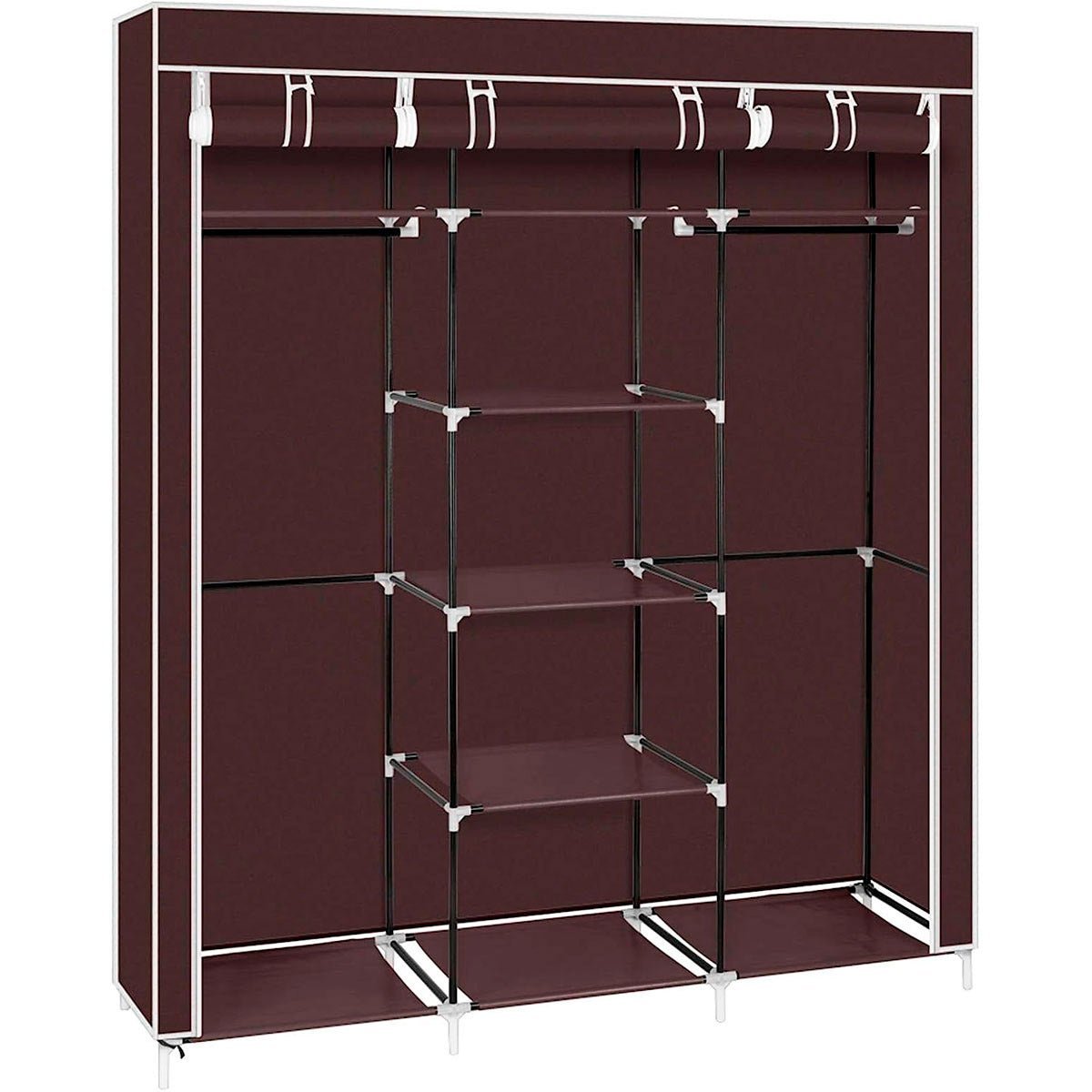 Armario Vestidor de Tela 170x150x45 cm - Diseño Moderno y Funcionalidad Extra - Paudan