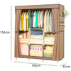 Armario Vestidor Tela Con Bolsillos Laterales 158x106x45 Cm - Nyana Store