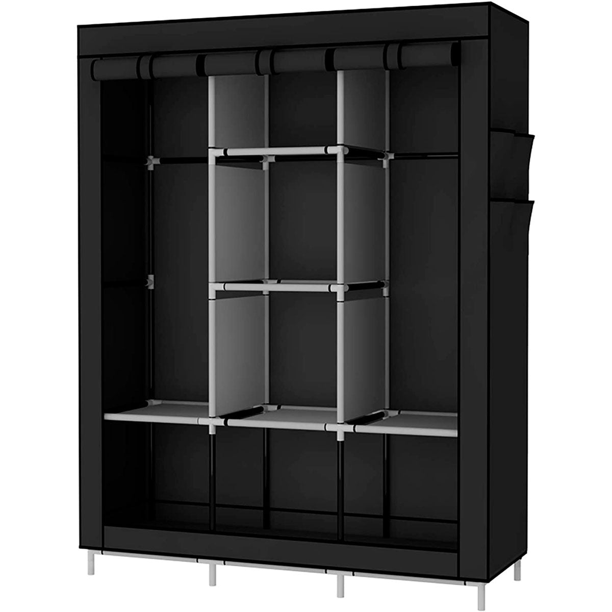 Vestidor de Tela con Bolsillos Laterales 170x127x45 cm - Estilo Moderno y Funcionalidad Extrad Extra - Paudan