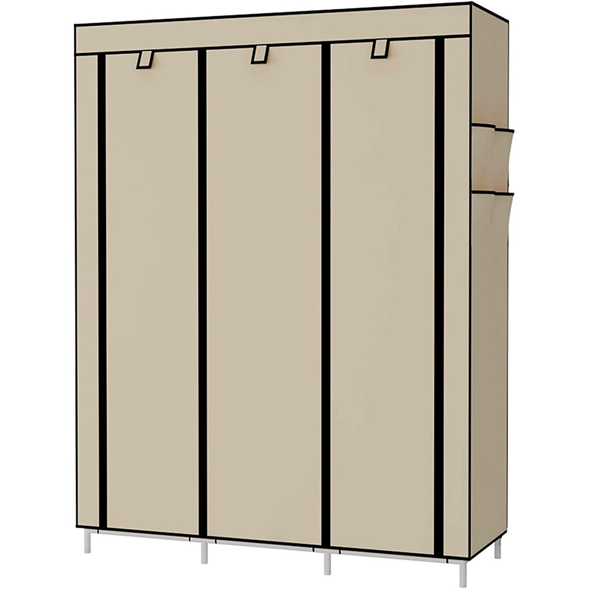 Vestidor de Tela con Bolsillos Laterales 170x127x45 cm - Estilo Moderno y Funcionalidad Extrad Extra - Paudan