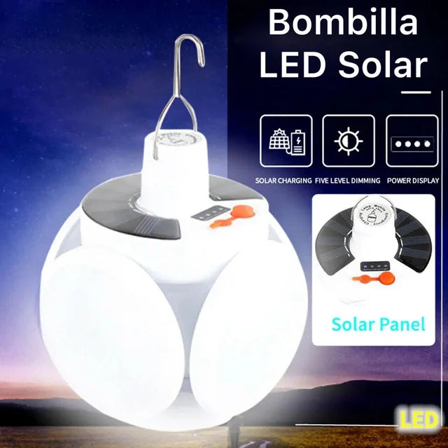 Bombilla LED Solar con Sensor de Movimento