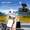 Cámara de Salpicadero 4K con GPS y WiFi para Coche - Dashcam Doble con Visión Nocturna, Grabación en Bucle y Monitor de Estacionamiento 24H