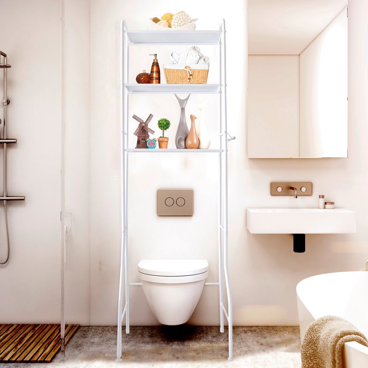 Estantería Baño WC - Diseño Moderno y Funcionalidad Extra - Paudan