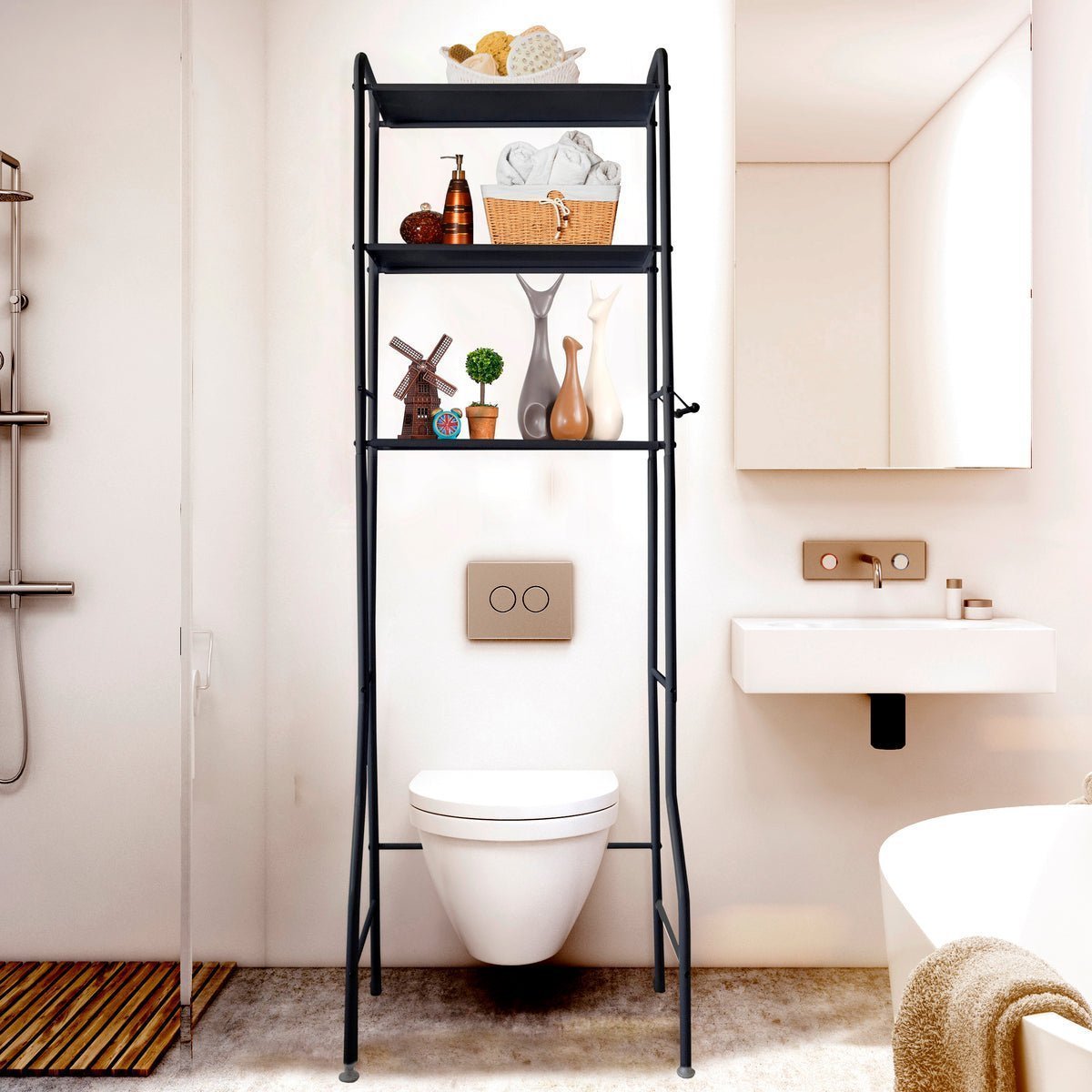 Estantería Baño WC - Diseño Moderno y Funcionalidad Extra - Paudan