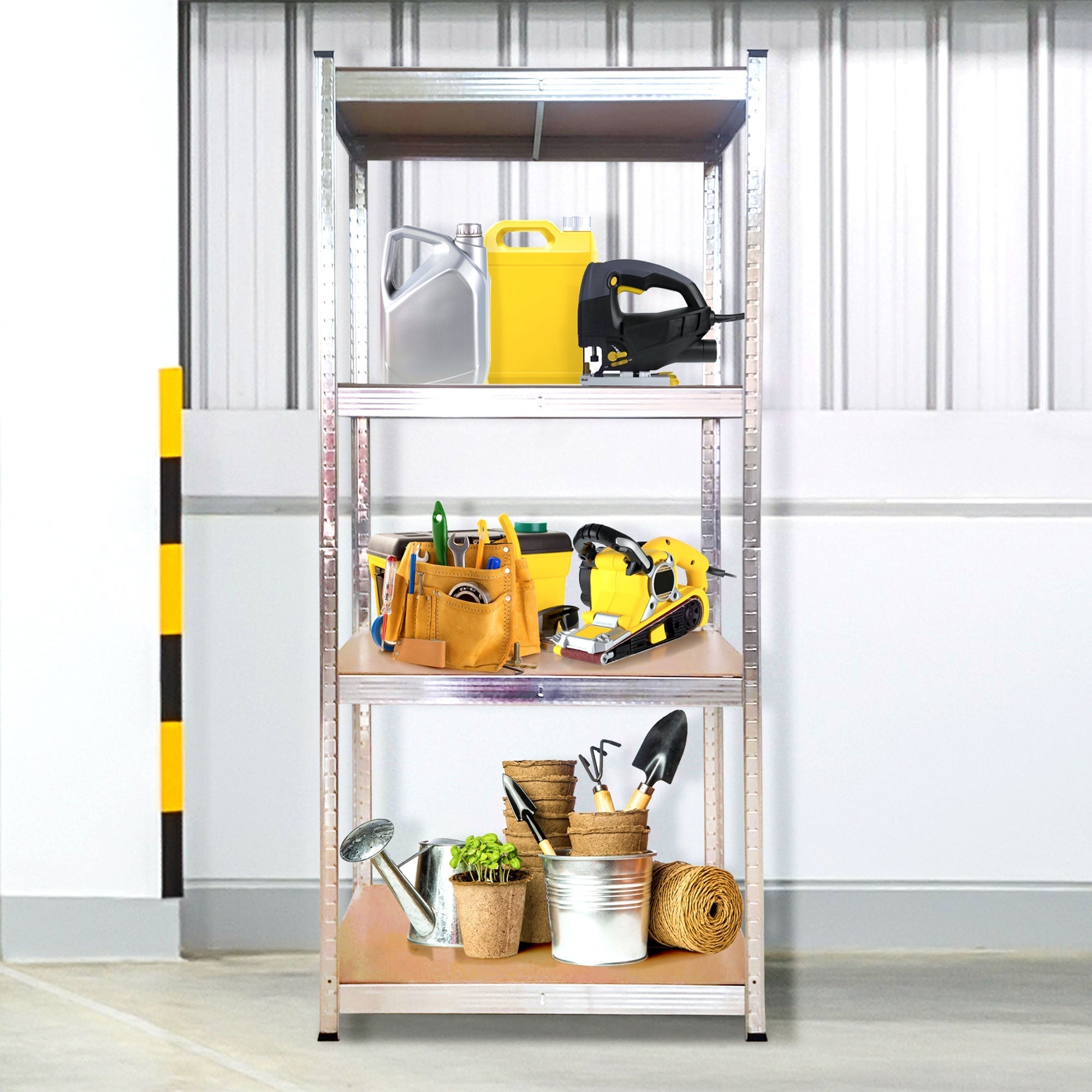 Estantería Metálica Galvanizada 700 Kg - Diseño Moderno y Funcionalidad Extra - Paudan