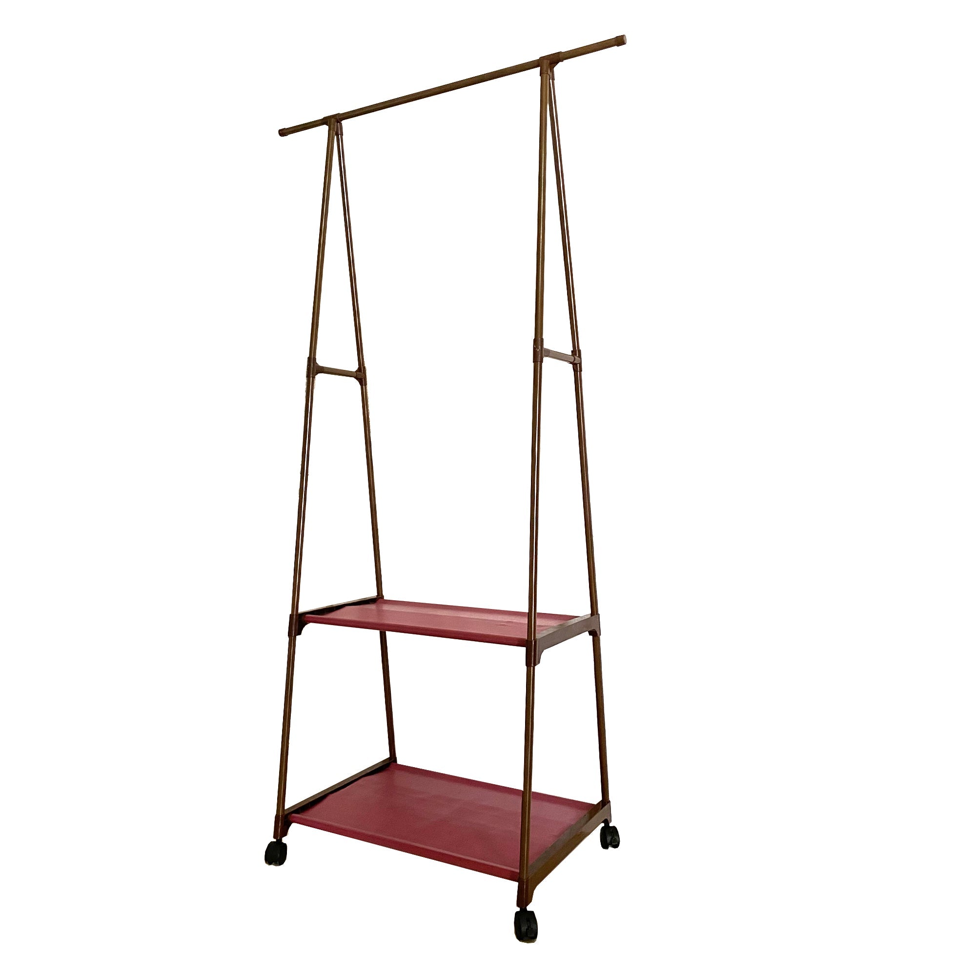 Perchero Burro Majestic Nyana Home 1 Barra Superior 2 Estantes Inferiores 4 Ruedas Giratorias 360º Medidas 158x82x44 cm - Diseño Moderno y Funcionalidad Extra - Paudan
