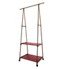Perchero Burro Majestic Nyana Home 1 Barra Superior 2 Estantes Inferiores 4 Ruedas Giratorias 360º Medidas 158x82x44 cm - Diseño Moderno y Funcionalidad Extra - Paudan
