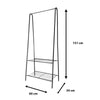 Perchero Burro Metálico Premium Angle Nyana Home 151x60x34cm 1 balda para colgar, 1 balda inferior - Nyana Store