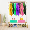 Perchero Burro Premium Rack 2 Stand Nyana Home 158x110x39cm, 1 barra para colgar, 8 ganchos laterales, 2 baldas inferiores - Diseño Moderno y Funcionalidad Extra - Paudan