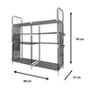 Zapatero metálico modular Nyana Home hasta 21 pares 95x90x27cm, 4 bolsillos laterales, 4 alturas - Nyana Store