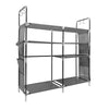 Zapatero metálico modular Nyana Home hasta 21 pares 95x90x27cm, 4 bolsillos laterales, 4 alturas - Nyana Store