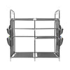 Zapatero modular metálico Home para hasta 21 pares, 95x90x27cm, con 4 bolsillos laterales y 4 alturas ajustables - Funcionalidad extra y diseño moderno - Paudan