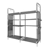 Zapatero modular metálico Home para hasta 21 pares, 95x90x27cm, con 4 bolsillos laterales y 4 alturas ajustables - Funcionalidad extra y diseño moderno - Paudan