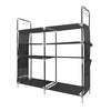 Zapatero modular metálico Home para hasta 21 pares, 95x90x27cm, con 4 bolsillos laterales y 4 alturas ajustables - Funcionalidad extra y diseño moderno - Paudan