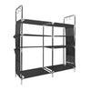 Zapatero modular metálico Home para hasta 21 pares, 95x90x27cm, con 4 bolsillos laterales y 4 alturas ajustables - Funcionalidad extra y diseño moderno - Paudan
