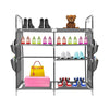 Zapatero modular metálico Home para hasta 21 pares, 95x90x27cm, con 4 bolsillos laterales y 4 alturas ajustables - Funcionalidad extra y diseño moderno - Paudan